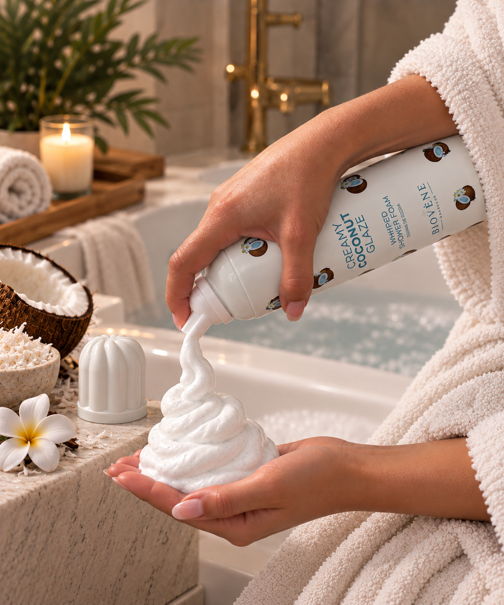 Mousse de Douche Fouettée Creamy Coconut Glaze – Biovène